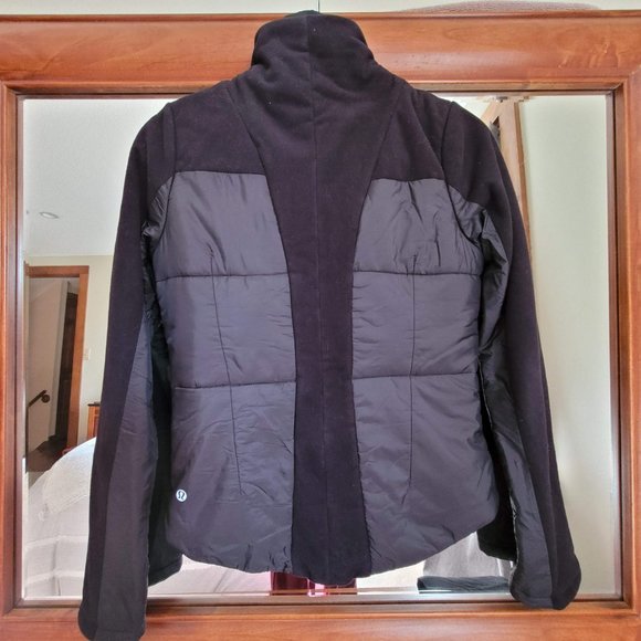 Lululemon St. Moritz Jacket - Fleece High Collar Jacket - Black Size 4 - Picture 2 of 5